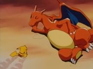 Charizard takes a nap mid-battle (Image via The Pokemon Company)